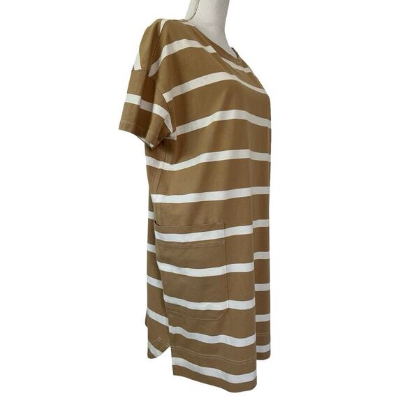 Everlane The Oversized Mariner Stripe Shift Dress Size S Neutral Organic Cotton - Picture 3 of 8